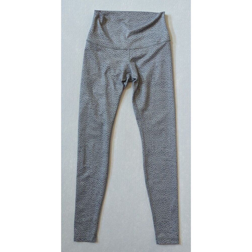 lululemon Wunder Under Pant (Roll Down) Dottie Dash Slate Black Size 6